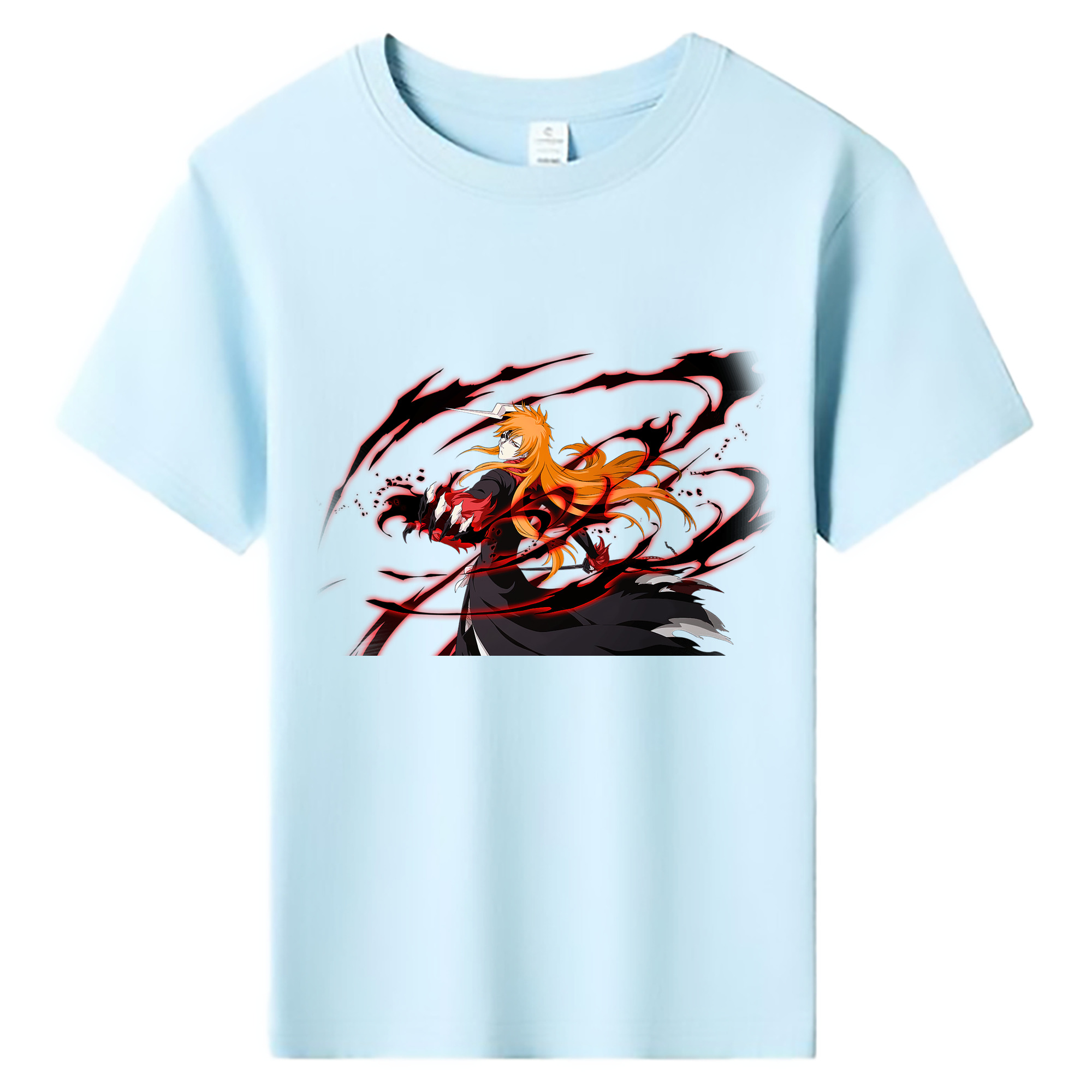 （画像用） ブリーチ 黒崎一護（くろさき いちご）BLEACH Kurosaki Ichigo 綿100％キッズTシャツ（フロントプリント）
